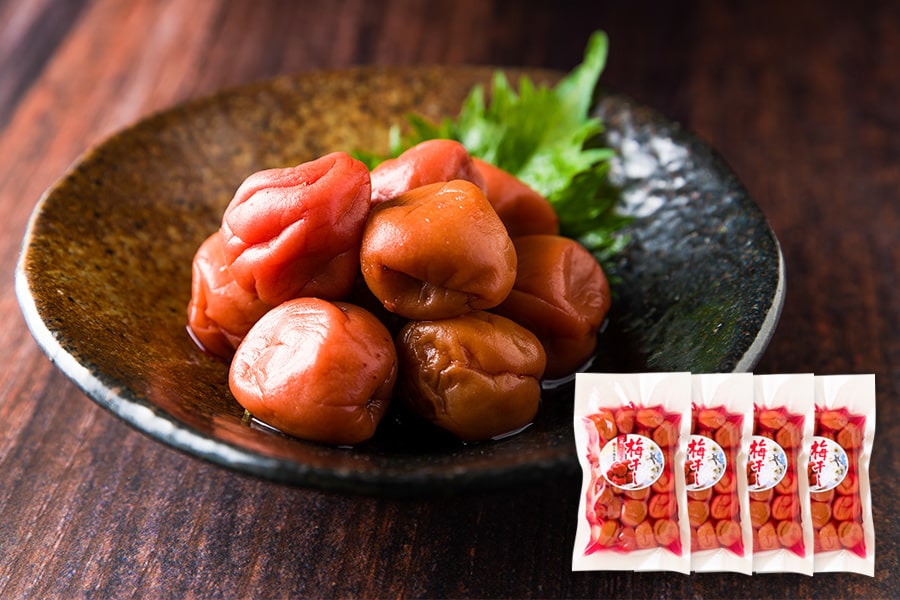 深瀬善兵衛商店／《粒不揃い》完熟梅干し800g(200g×4袋)
