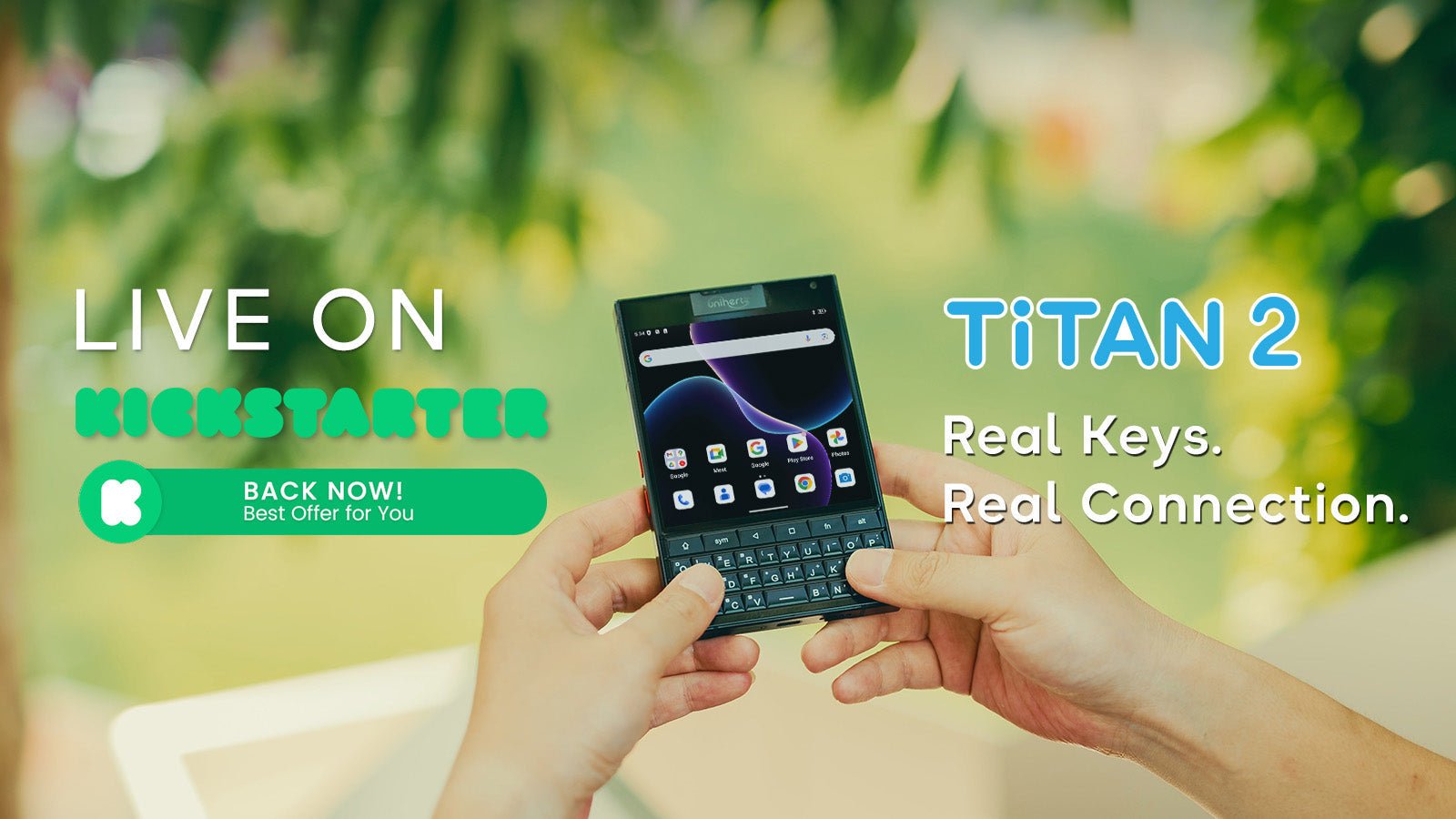 Unihertzは新型QWERTYスマートフォンTitan 2で再度クラウドファン