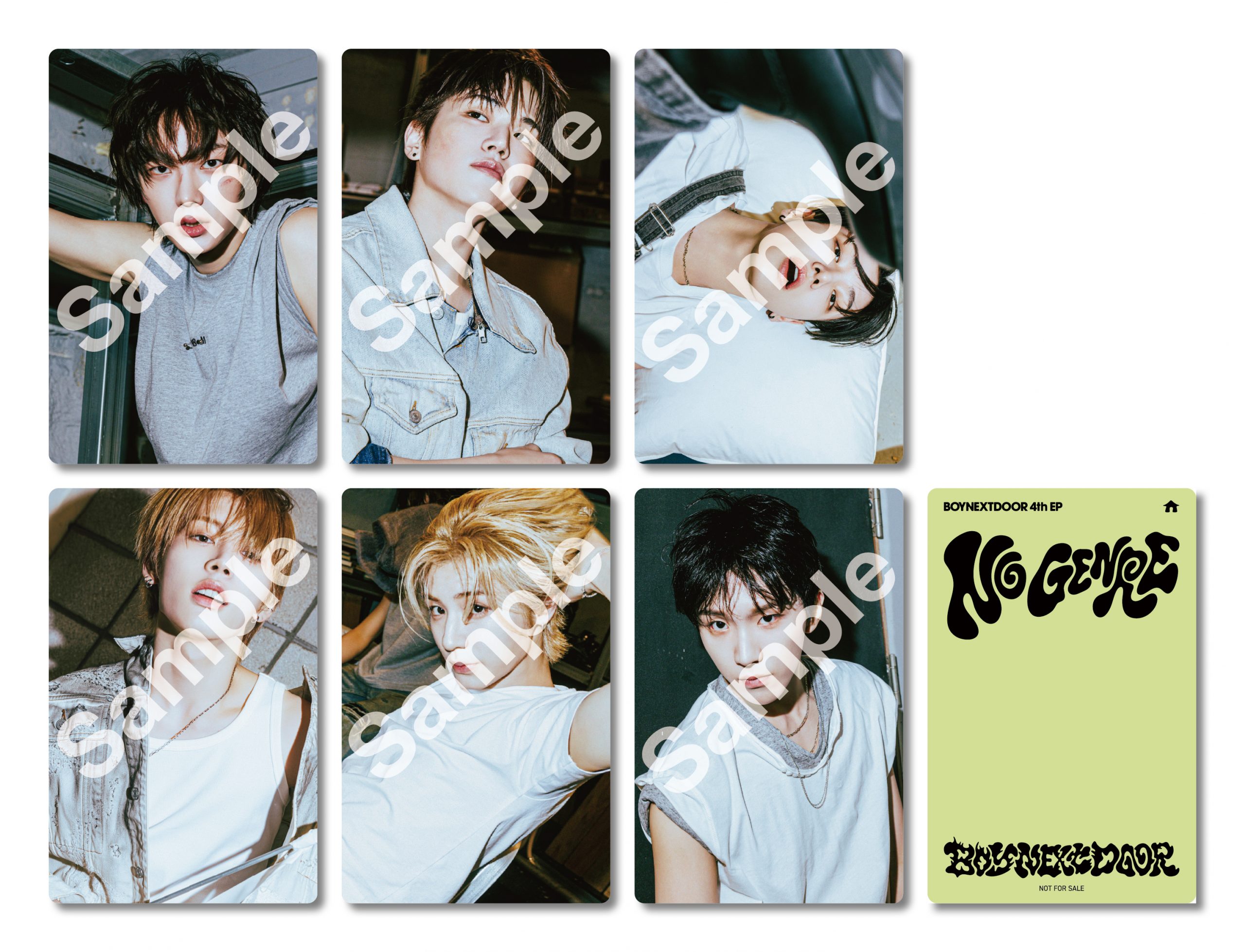 BOYNEXTDOOR 4th EP『No Genre』ストア別購入特典の絵柄公開