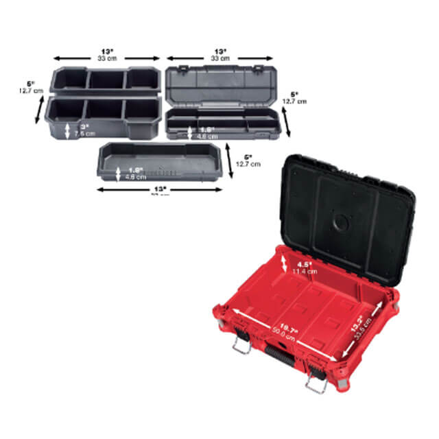 ミルウォーキー 48-22-8424 PACKOUT15ツールボックス(Mサイズ) ウエダ