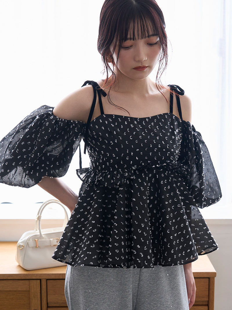 3way jacquard peplum bustier – ULAUNA online