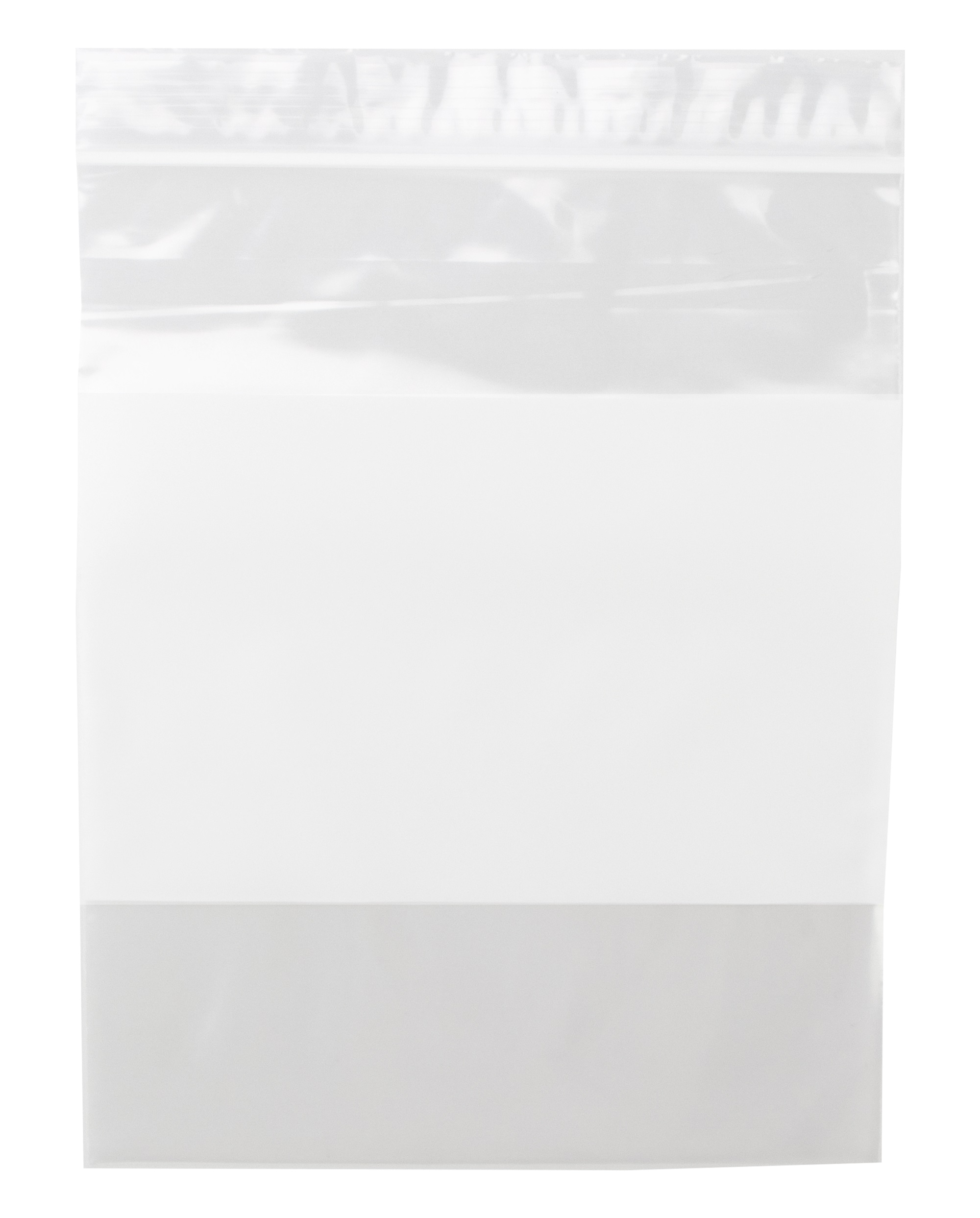 VALUE Reclosable Bags w/White Block 8 x 10 x 2 Mil Case:1000