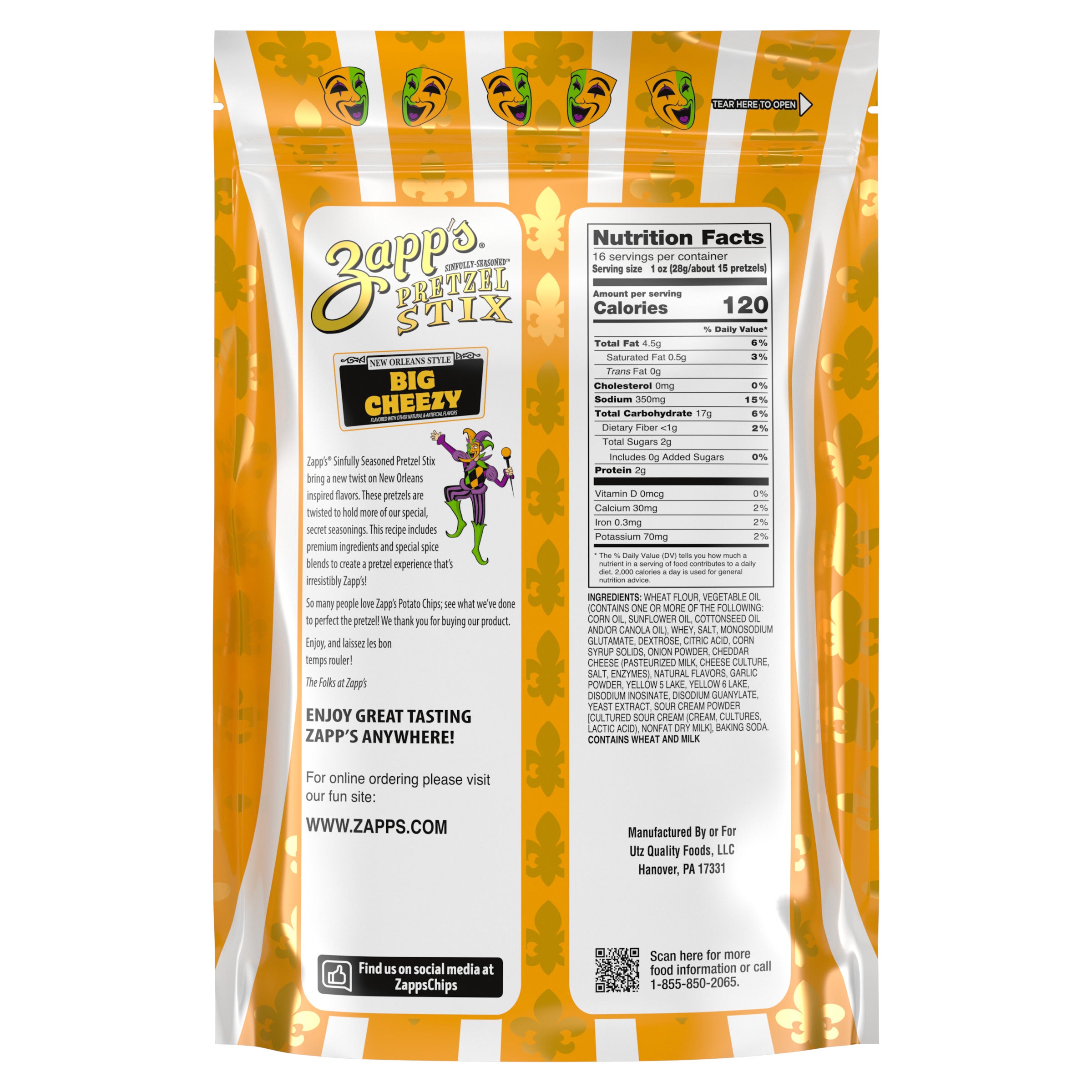 Zapp's Big Cheezy Pretzel Stix – Utz Quality Foods