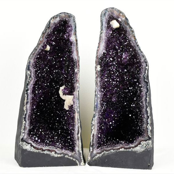 アメジスト ペアドーム アメジストジオード 紫水晶｜置物｜インテリア