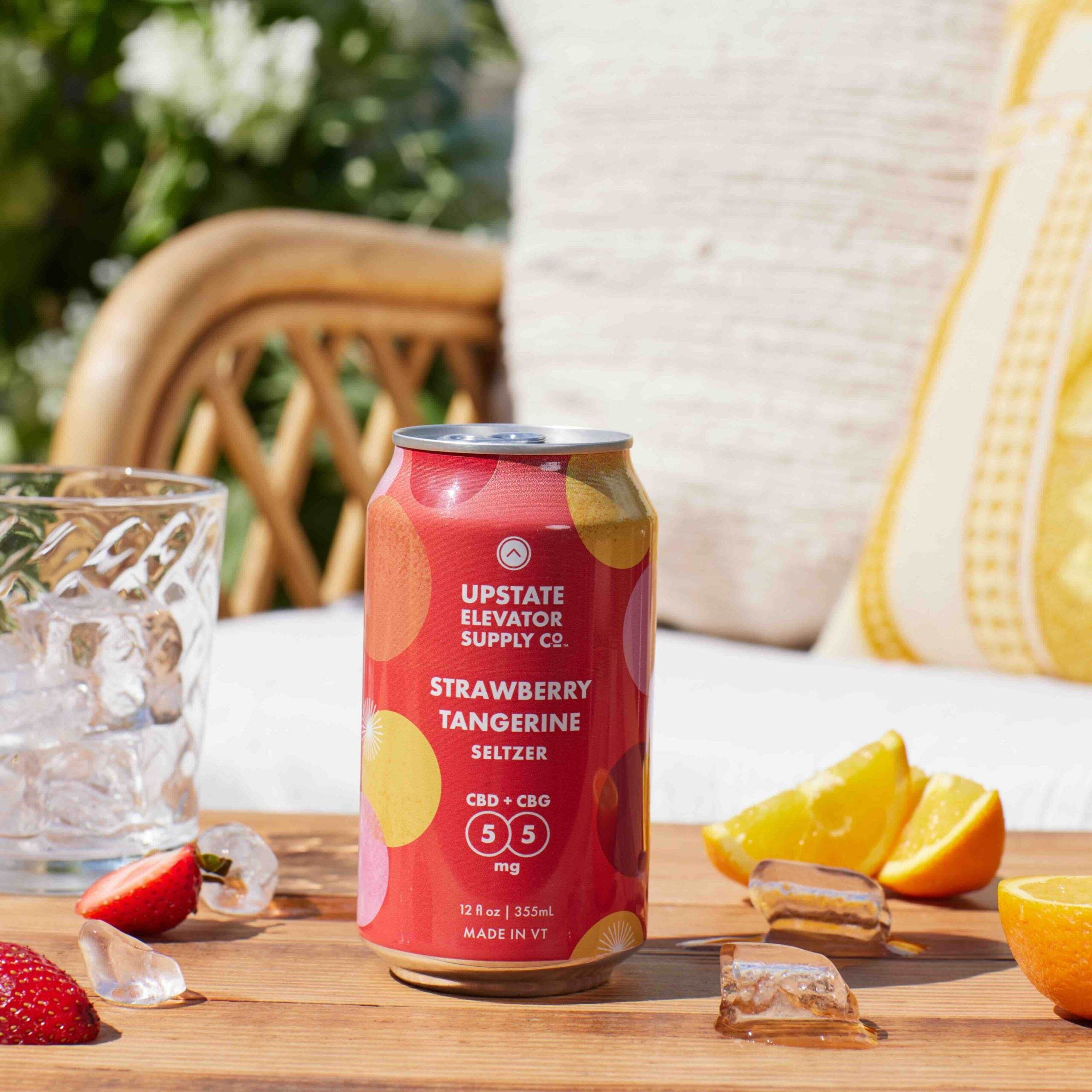 CBG+CBD Wild Strawberry Tangerine Seltzer – Upstate Elevator