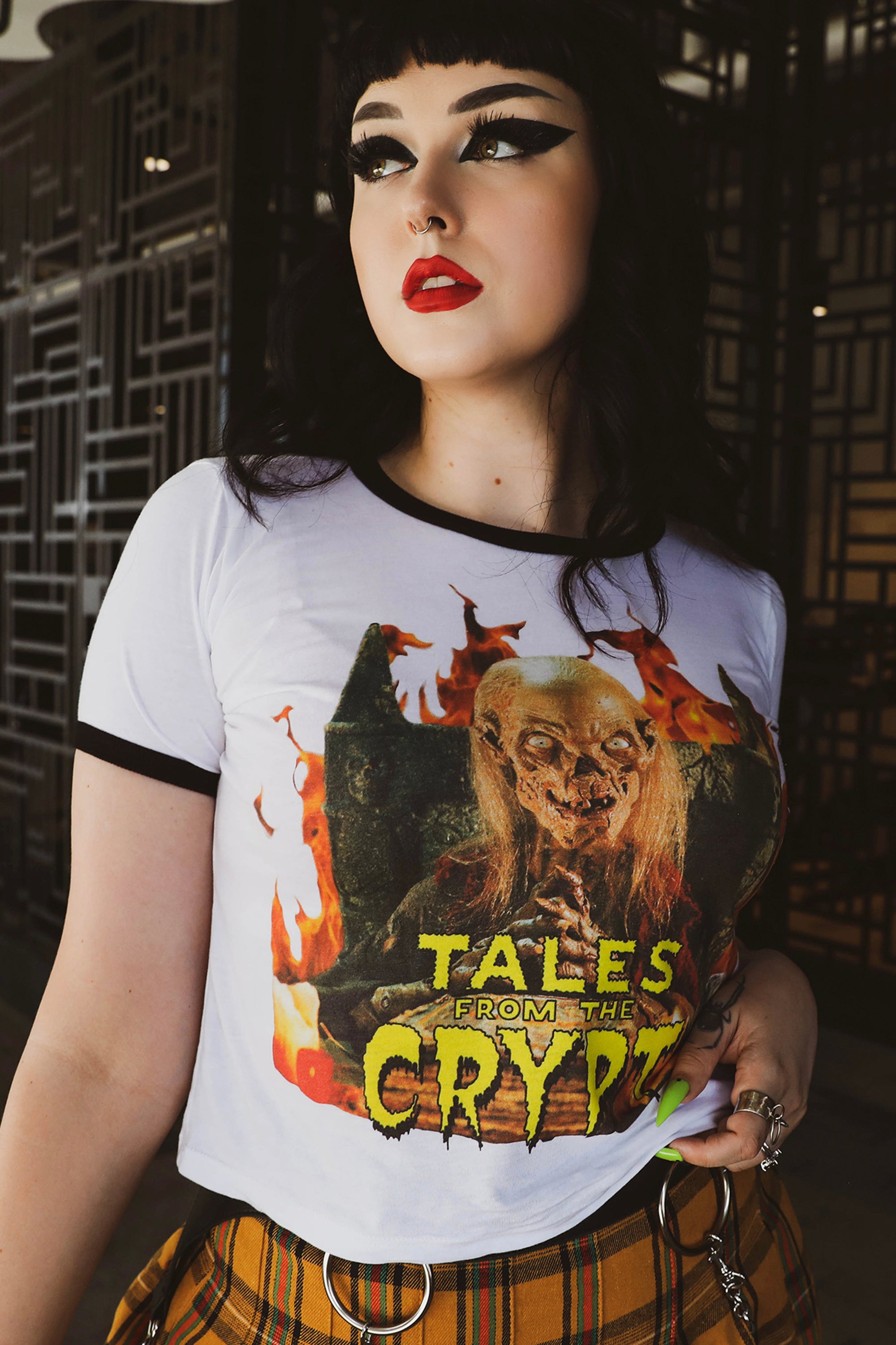 Tales from the Crypt Ringer Tee - Vera's Eyecandy