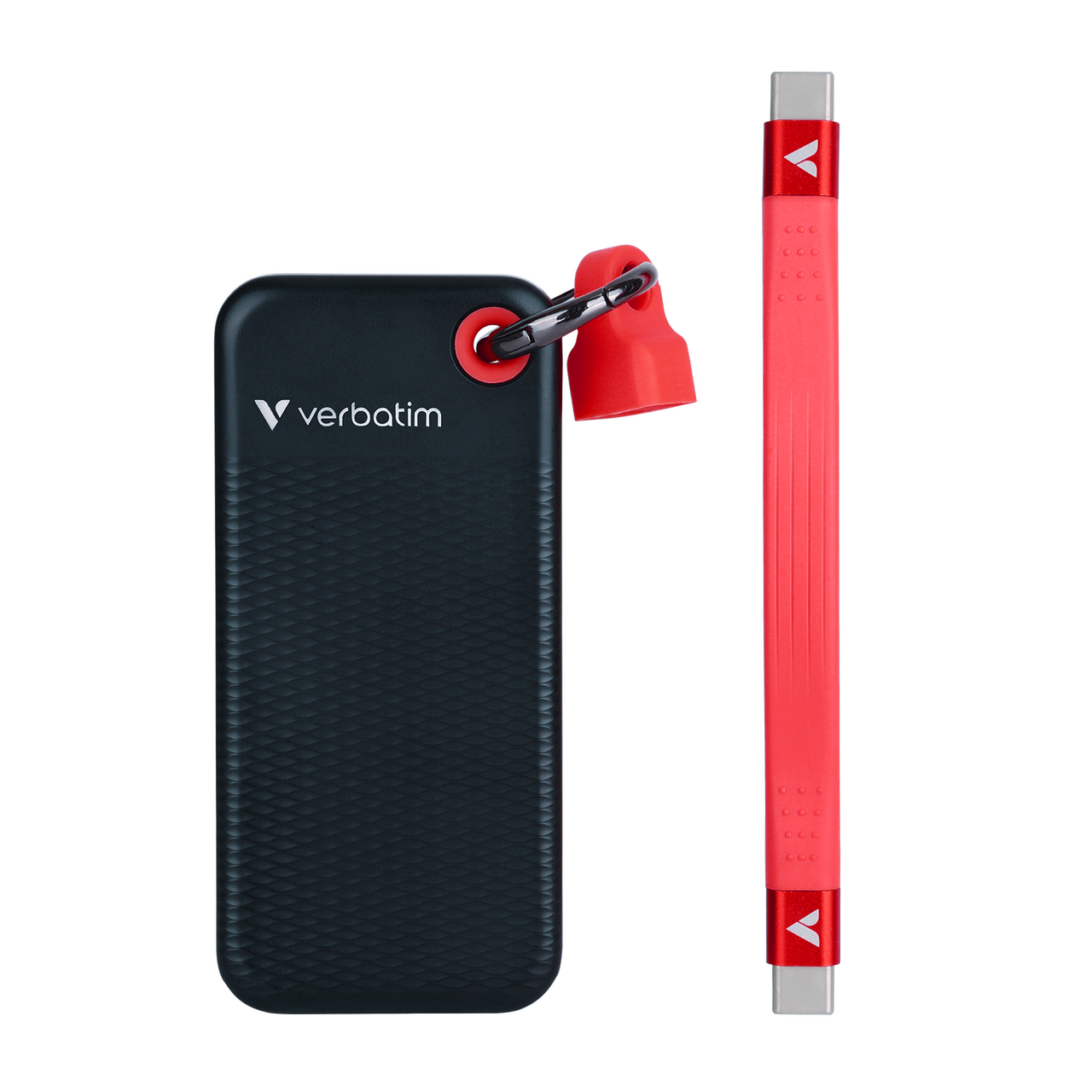Pocket SSD | USB-C | 1TB | Black SSD/Red Cable | Verbatim