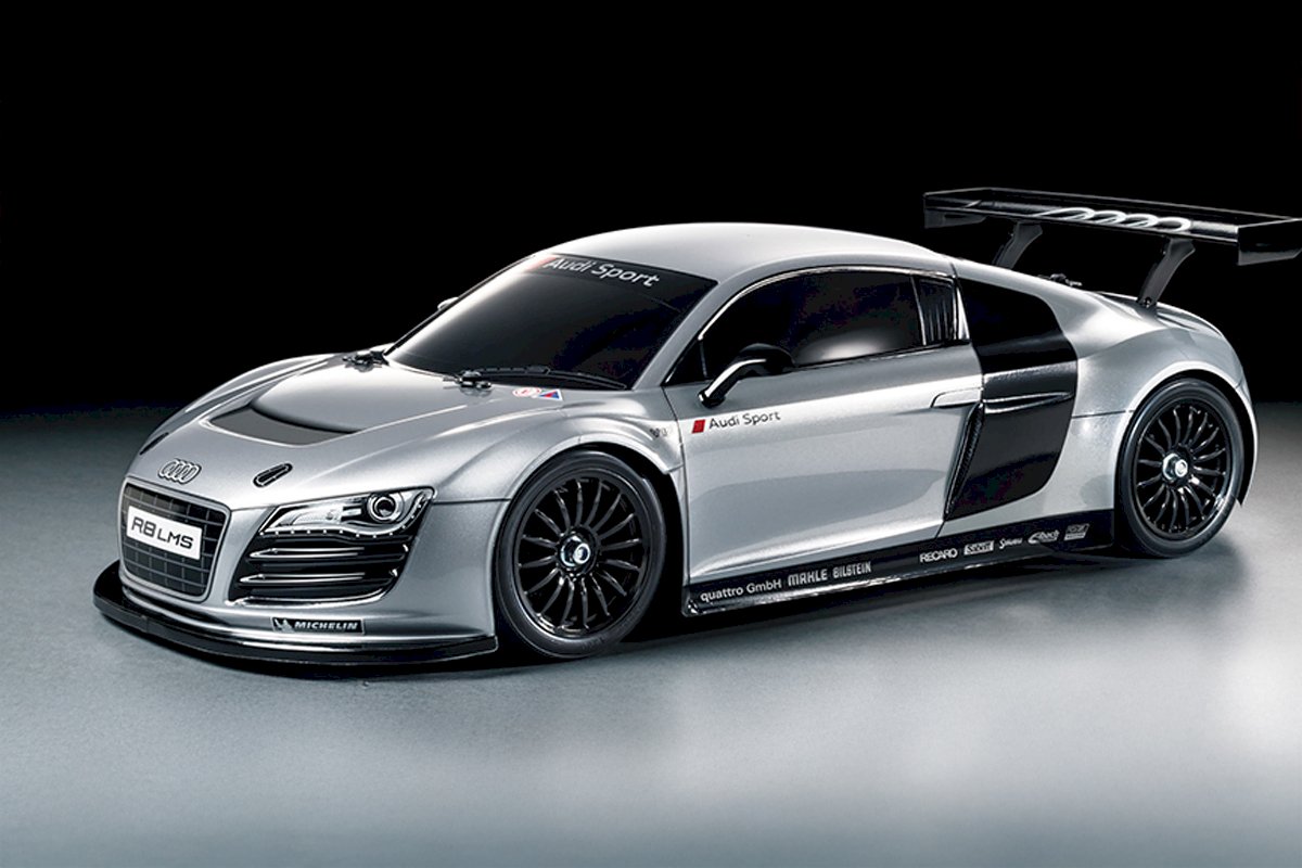 TAMIYA 1/10 R/C Audi R8 LMS 2008 (TT-02). - Vestergaard Group