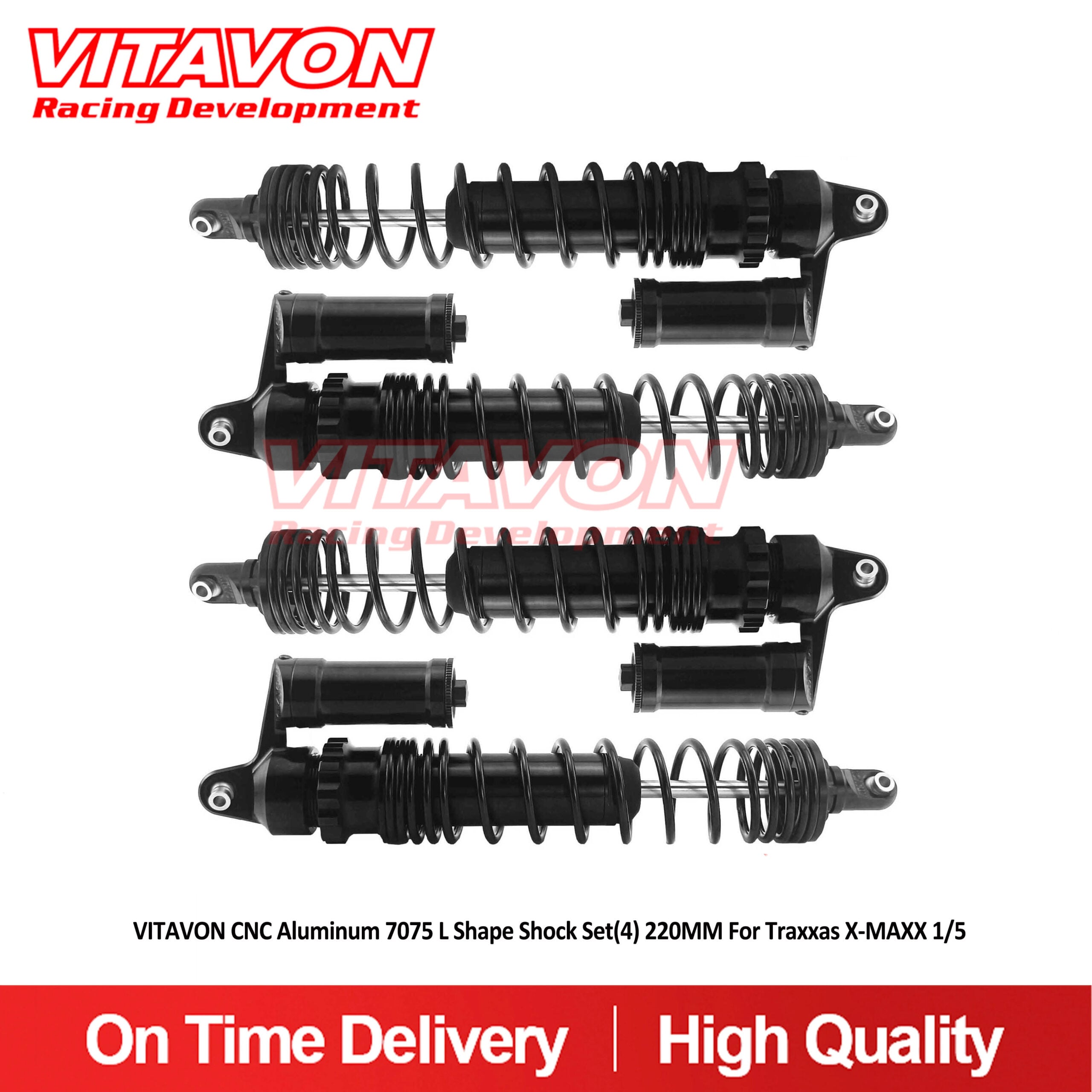VitavonVITAVON CNC Aluminum 7075 L Shape Shock Set(4) 220MM For