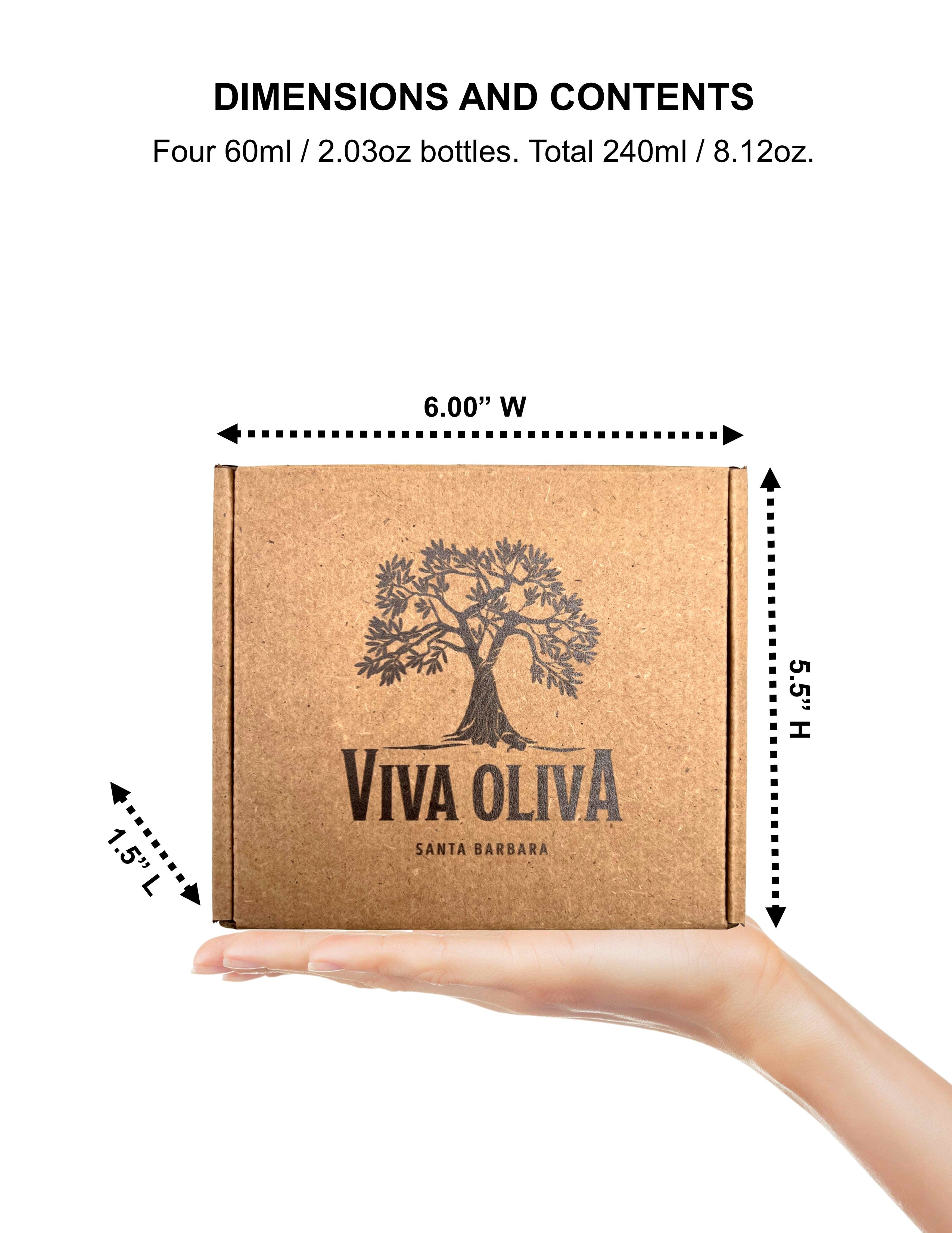 Four 60ml Gourmet Oil Sample Set - Viva Oliva