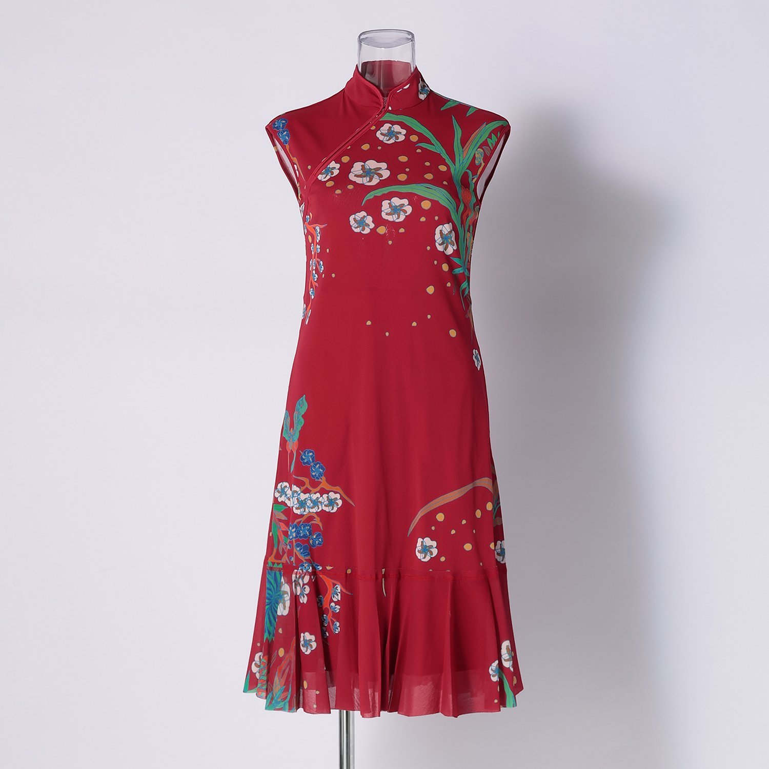 PLUM PRINT ON STRETCH NETTING ドレス｜VIVIENNE TAM（ヴィヴィアン