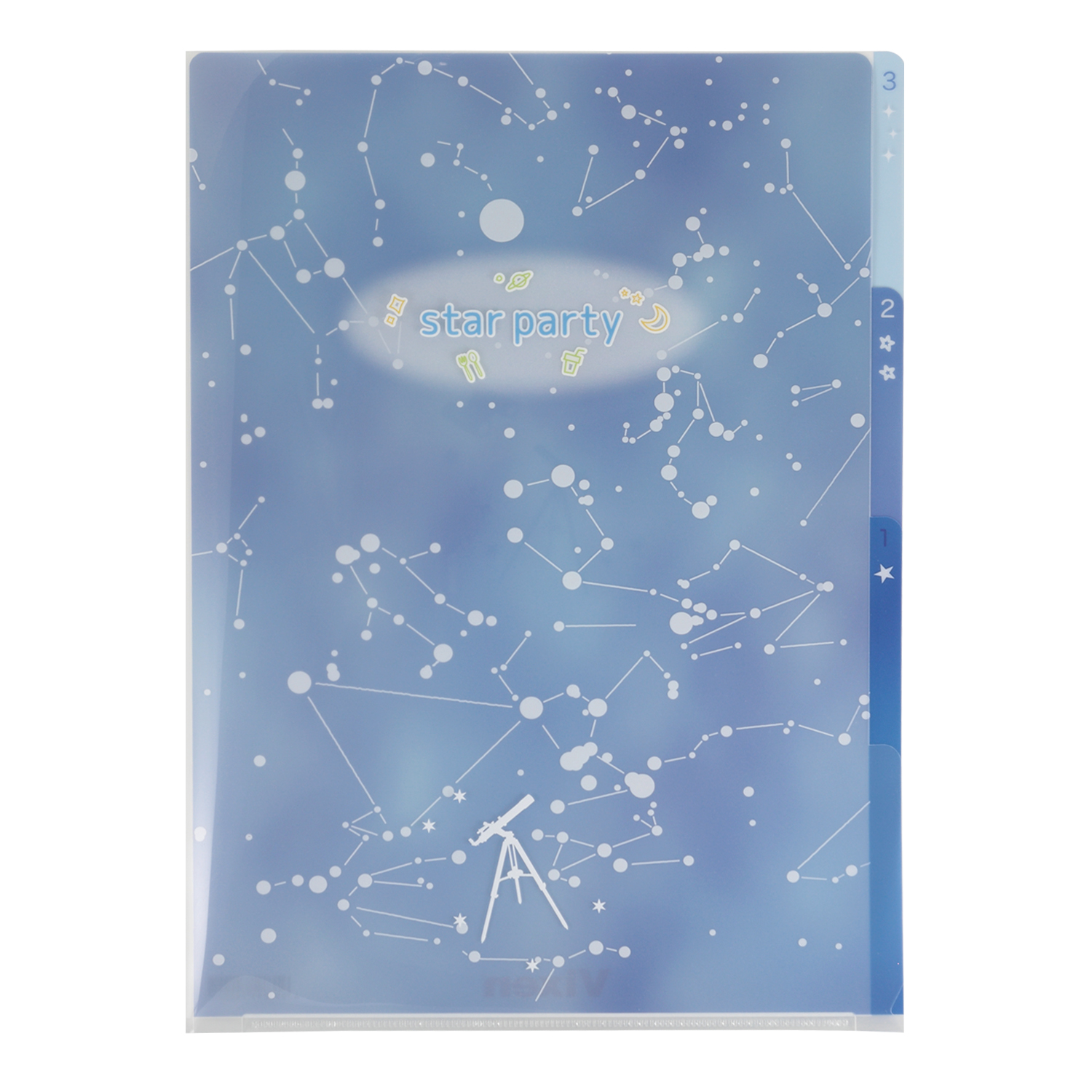 Vixen ステーショナリー 3Pクリアフォルダー A4 星座柄 | ビクセン