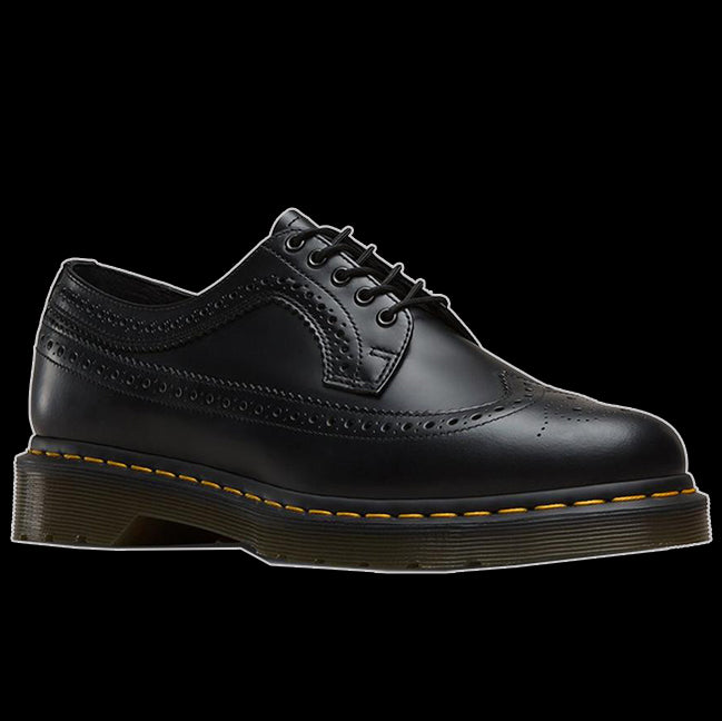 Dr Martens - 3989 Black Wingtip Yellow Stitch at FashioNation