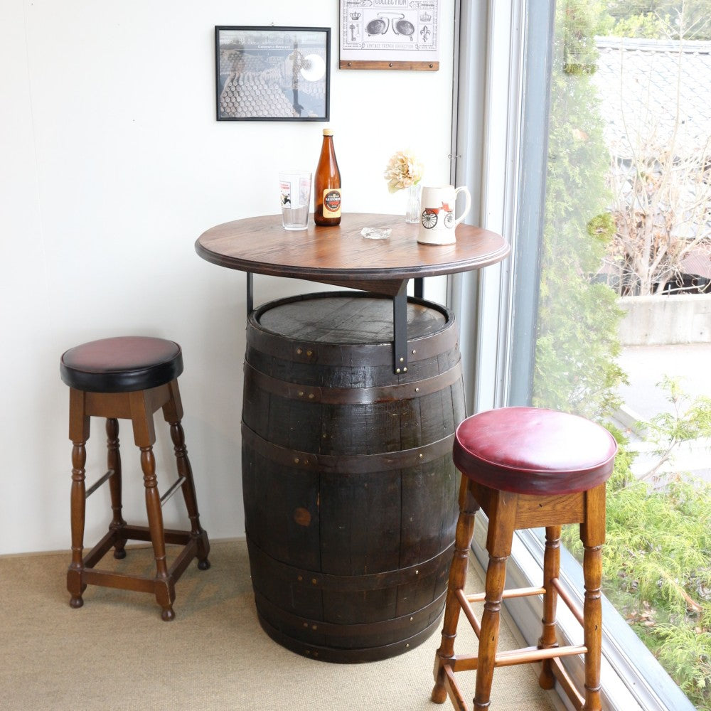 受注生産品】パブの雰囲気を楽しめます♪ オシャレなオーク樽のバー
