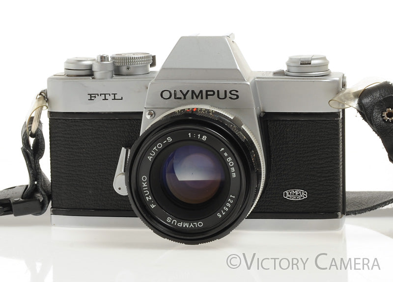 Olympus FTL 35mm SLR M42 Film Camera w/ 50mm f1.8 Lens -Meter off- [GO