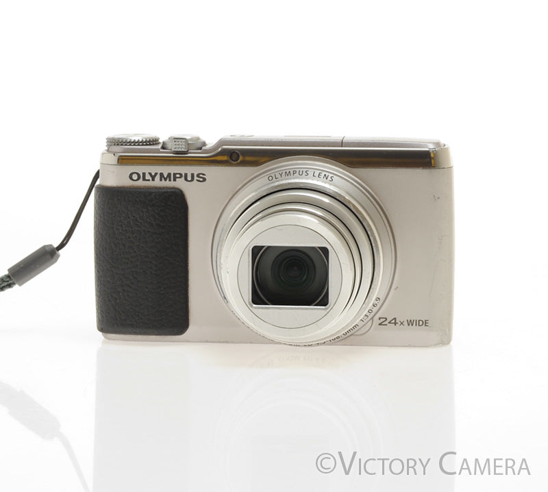 Olympus Stylus SH-50 Silver 16MP Digital Point and Shoot Camera [EXC]