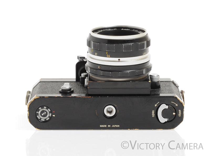 Nikon F Black Camera Body w/ FTN Photomic Prism & 50mm f2 Lens [EXC+]