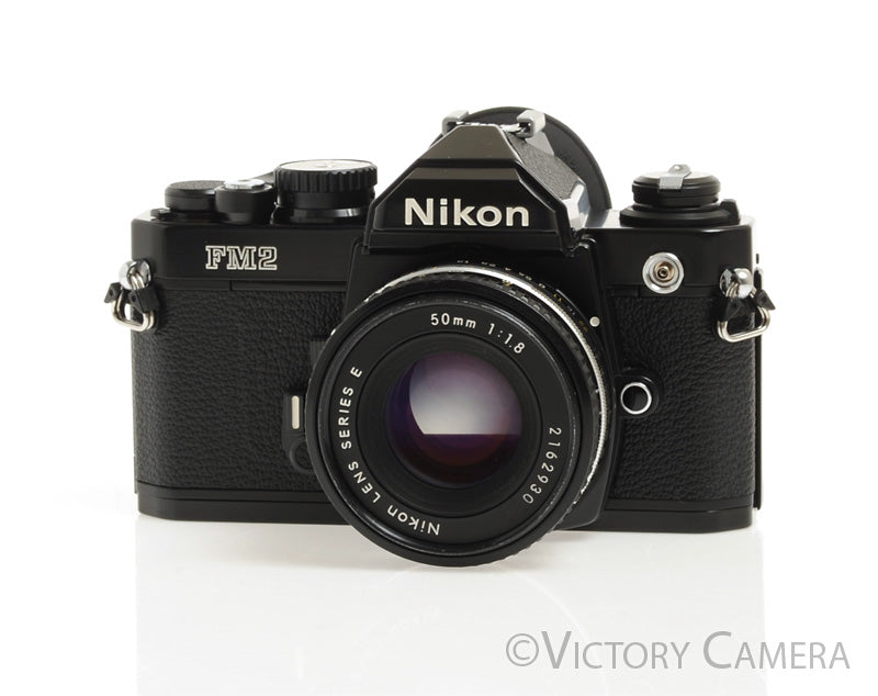 Nikon FM-2n FM2n Black Camera Body w/ 50mm f1.8 AI-S Lens -Good Seals-