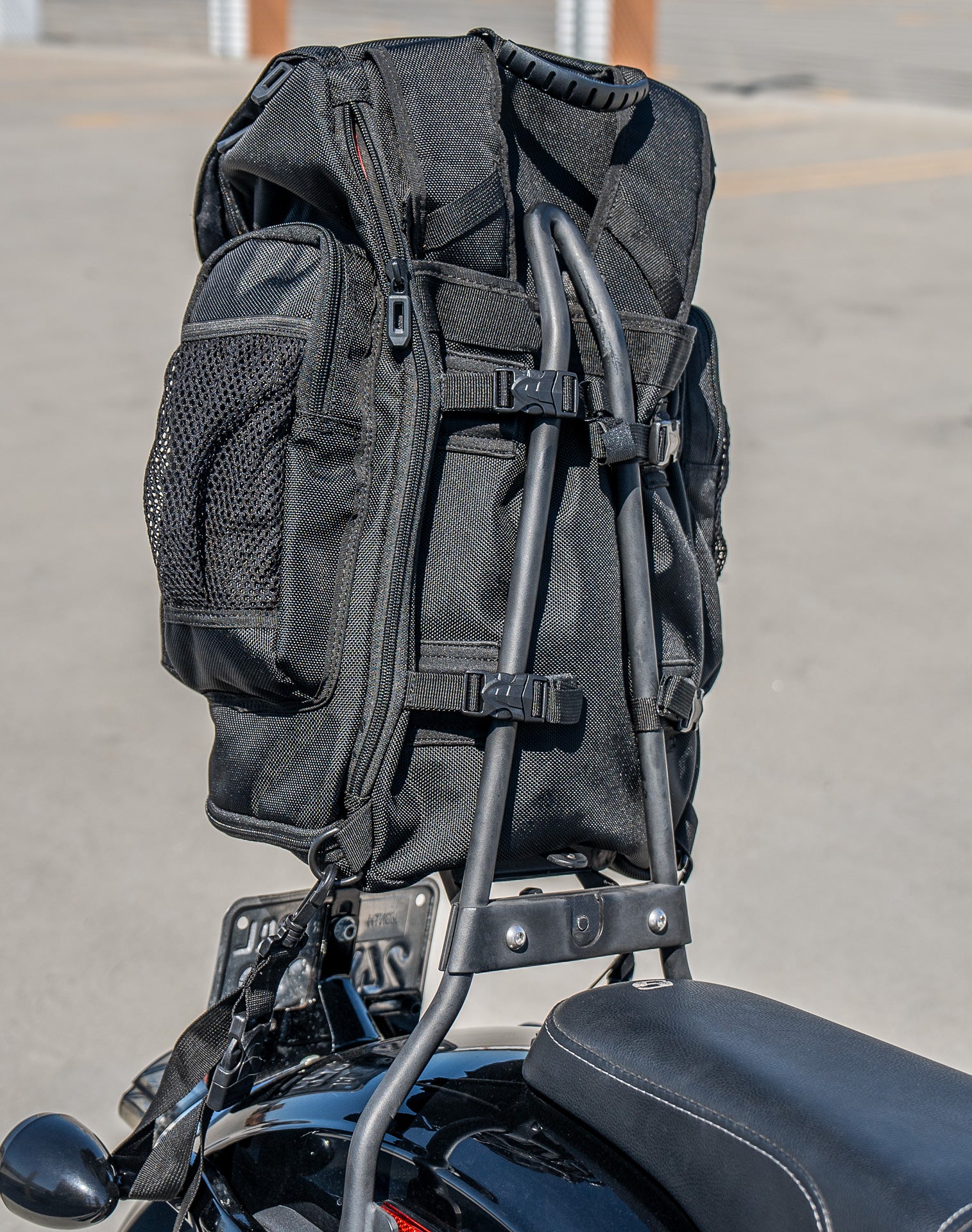 Viking Trident Large Honda Motorcycle Sissy Bar Backpack