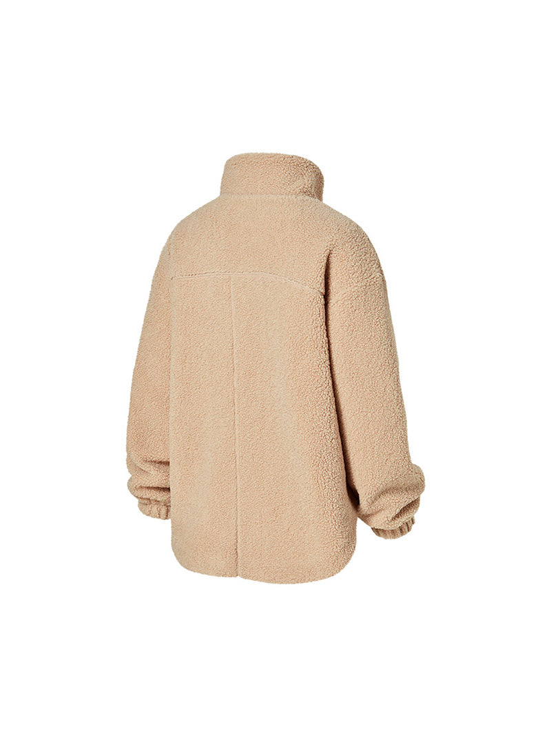 シェルパ ハイネック オーバーフィット ジャケット