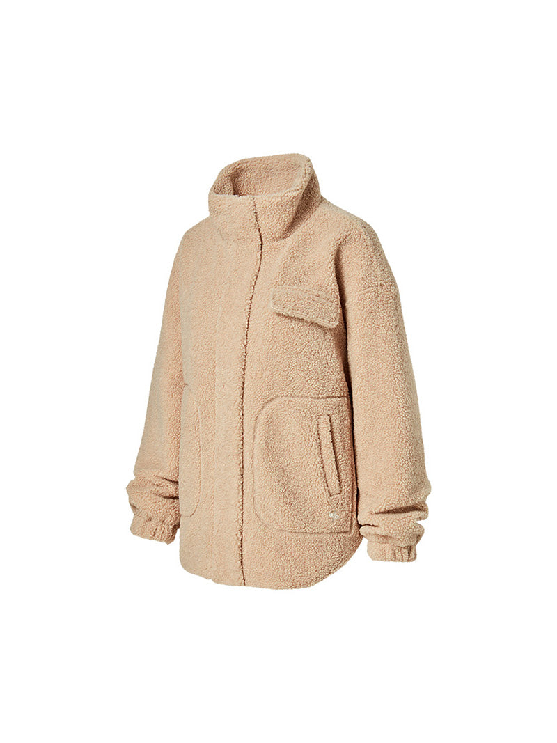 シェルパ ハイネック オーバーフィット ジャケット