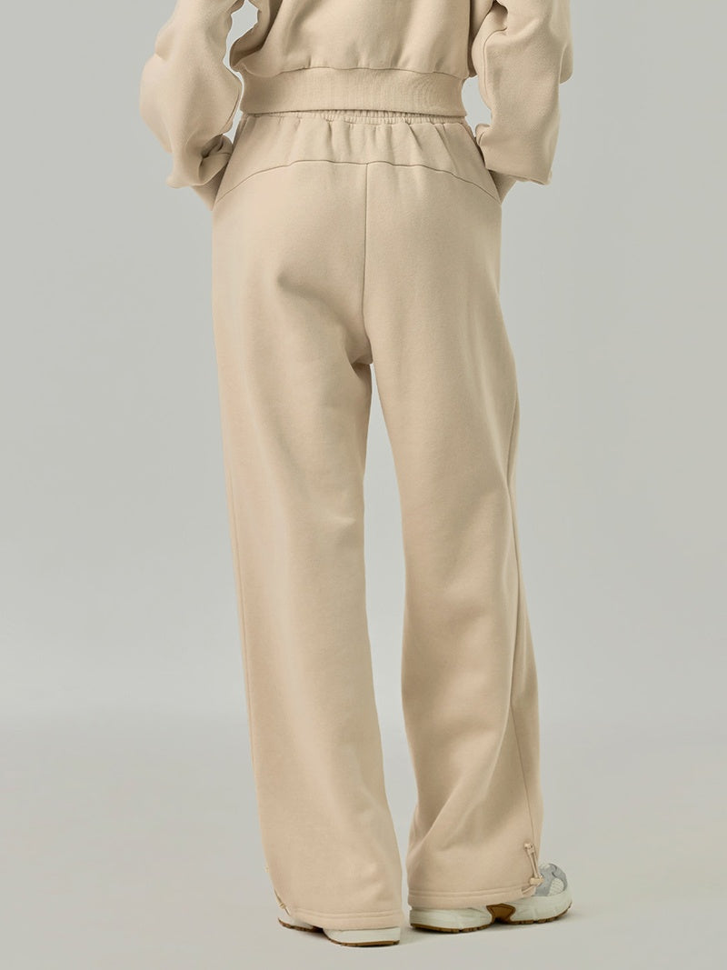 裏起毛 ソフトタッチ タック入り ワイドパンツ (単品)