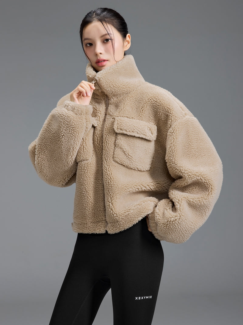 シェルパ ハイネック アウトポケット ジャンパー