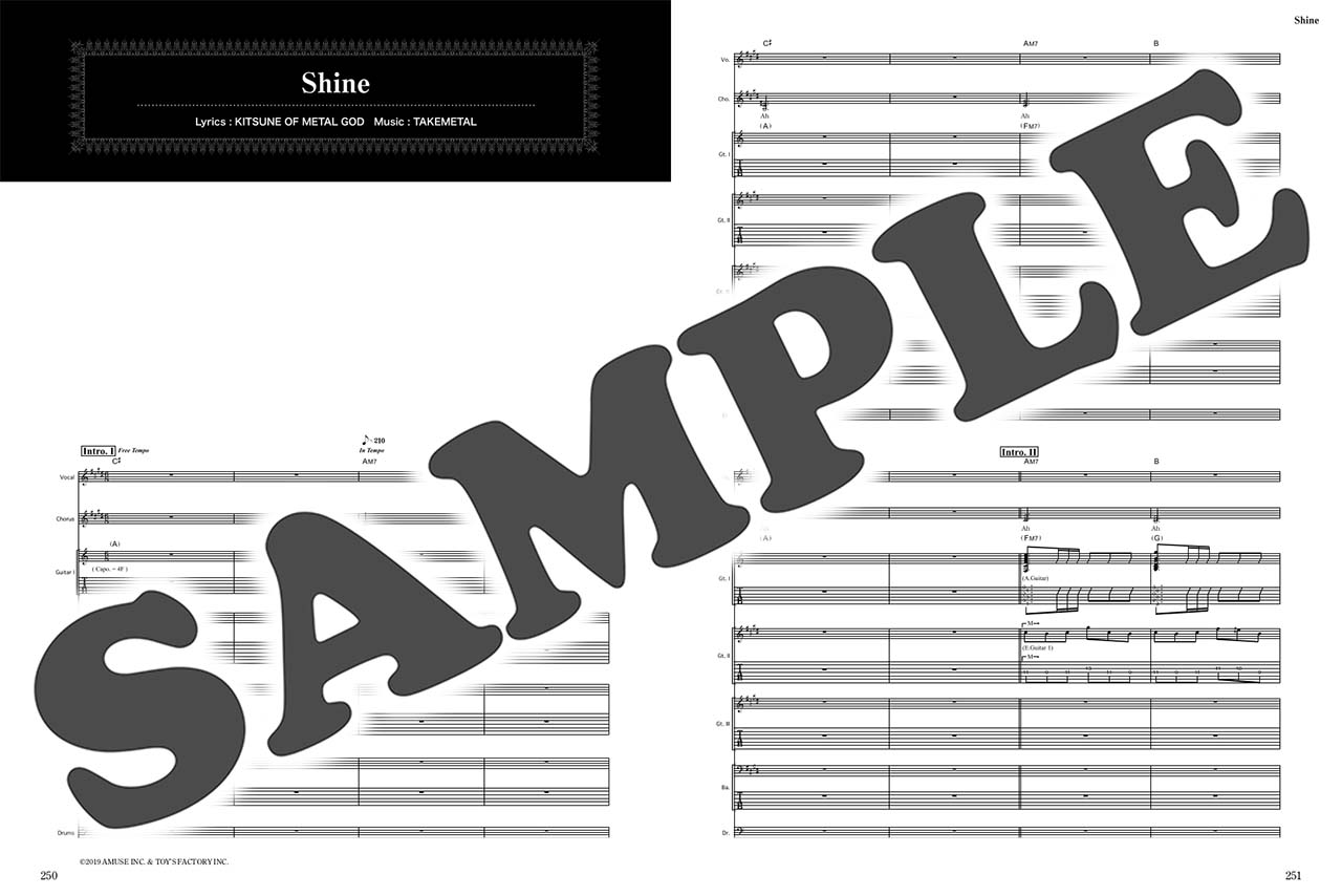 ヤマハ】 オフィシャル バンドスコア BABYMETAL 『METAL GALAXY