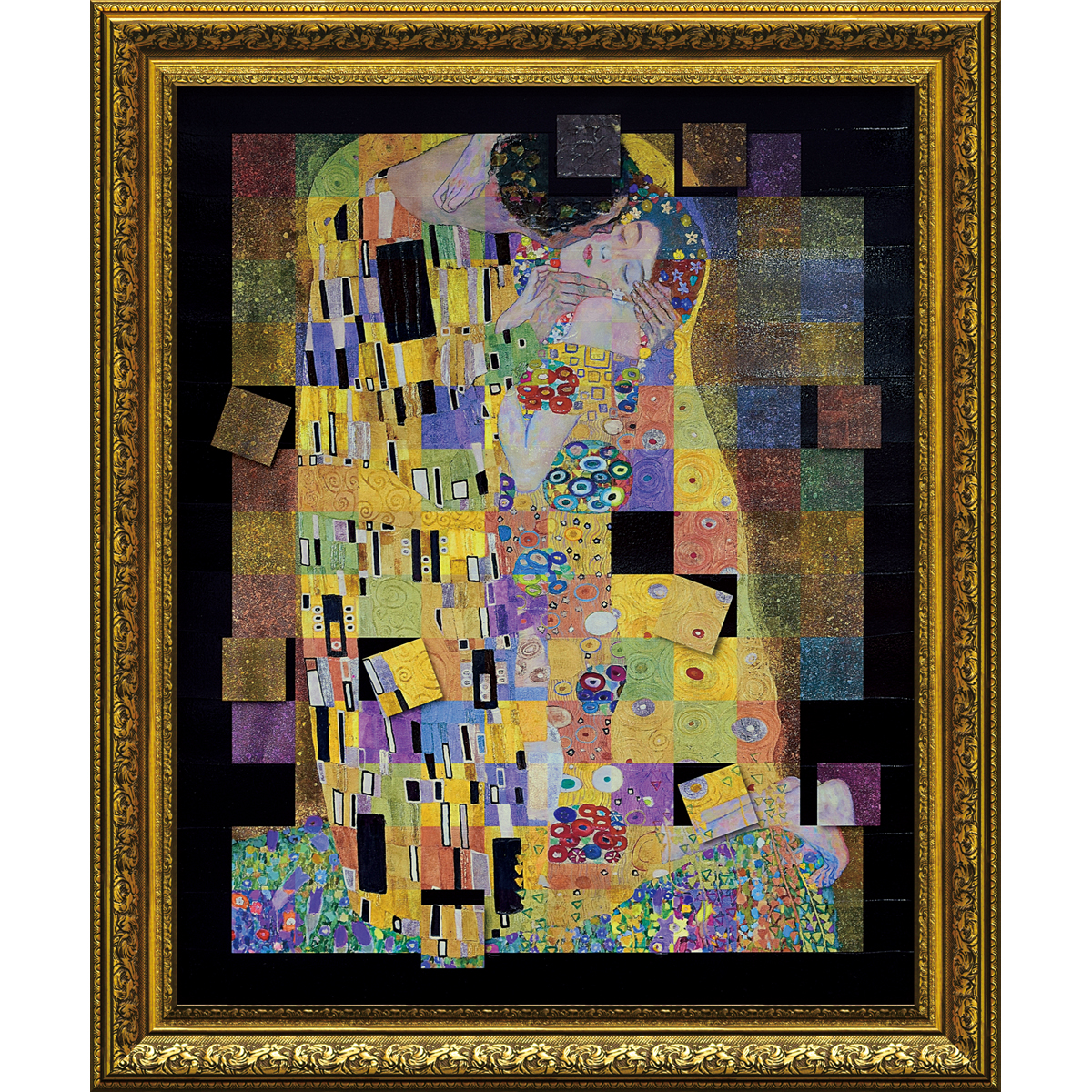 名画モザイクアート ～アートフレーム～（クリムト「ザ・キス（Lサイズ