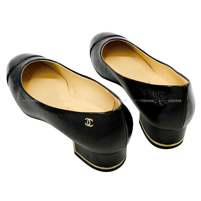 2017年 CHANEL シャネル パンプス ココマーク レザー ヒール 黒