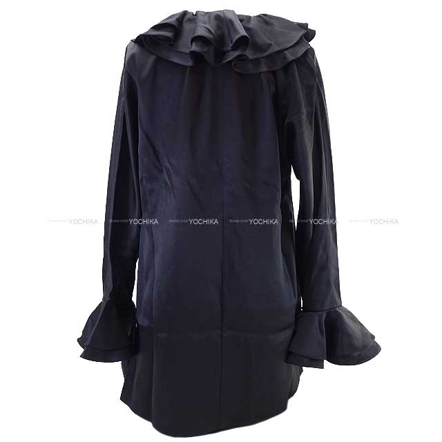 2022-2023年 CHANEL シャネル ブラウス シルクサテン ラインストーン