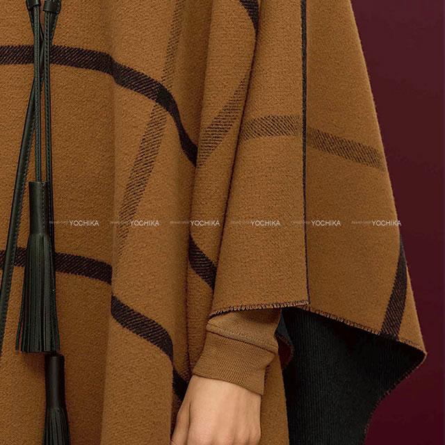HERMES エルメス ポンチョ リバーシブル タッセル ポンチョ ハイランズ