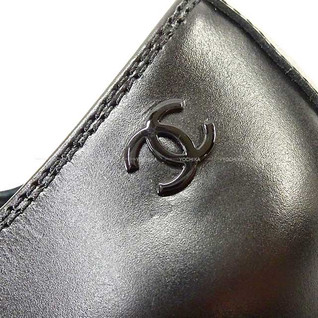 CHANEL シャネル ココマーク レースアップ シューズ #37.5 黒