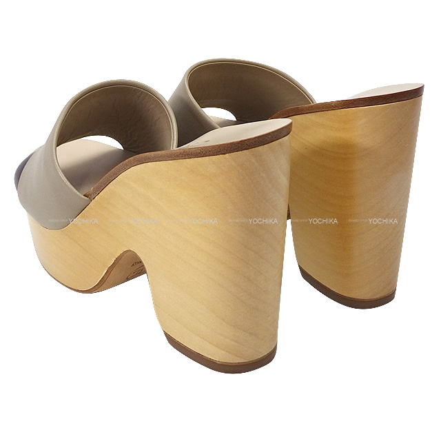 CHANEL シャネル バイカラー ミュール ココマーク ポインテッドトゥ 36