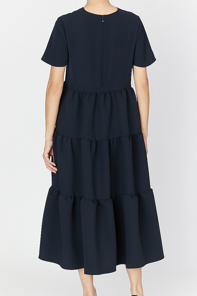 フレアスリーブバックティアードマキシドレス – YOKO CHAN