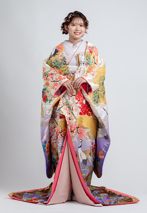 和装色掛下コーディネート | 横浜の和装前撮り・フォトウエディングの