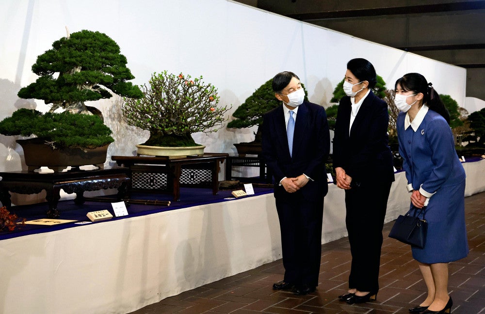 天皇、皇后両陛下と愛子さまが「国風盆栽展」鑑賞…上野の東京都美術館