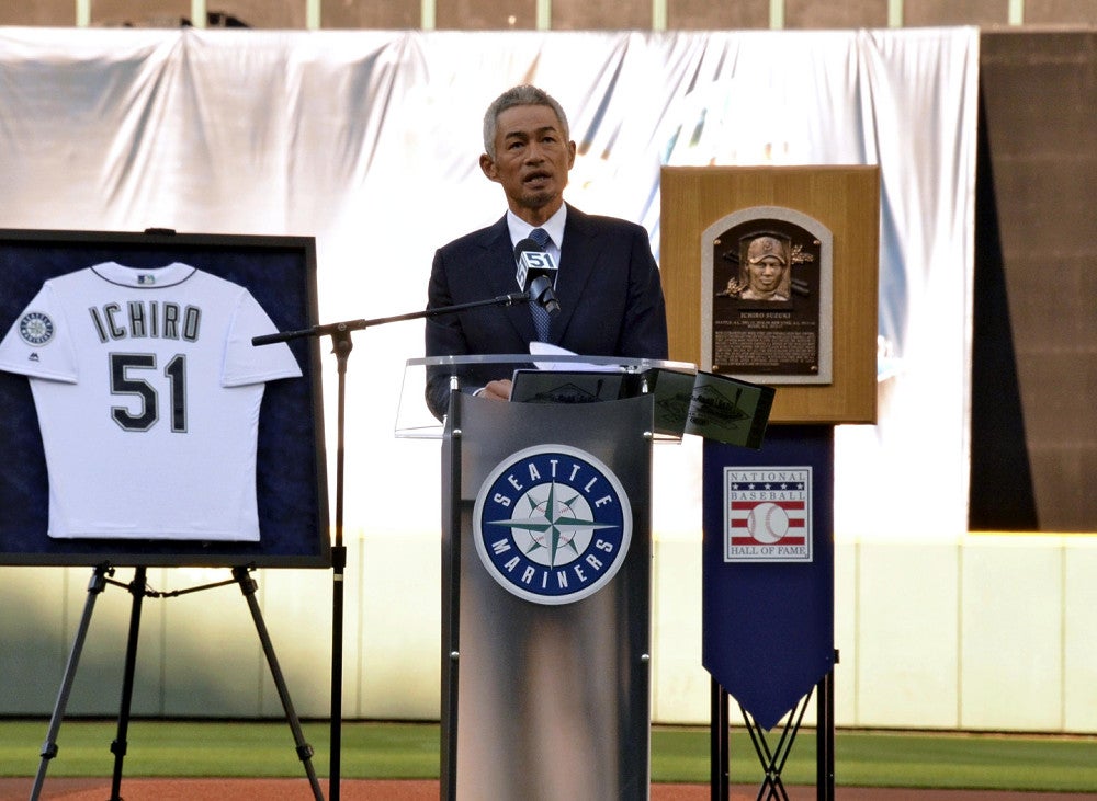 イチローさん「51」永久欠番でスピーチ「シアトル、ありがとう