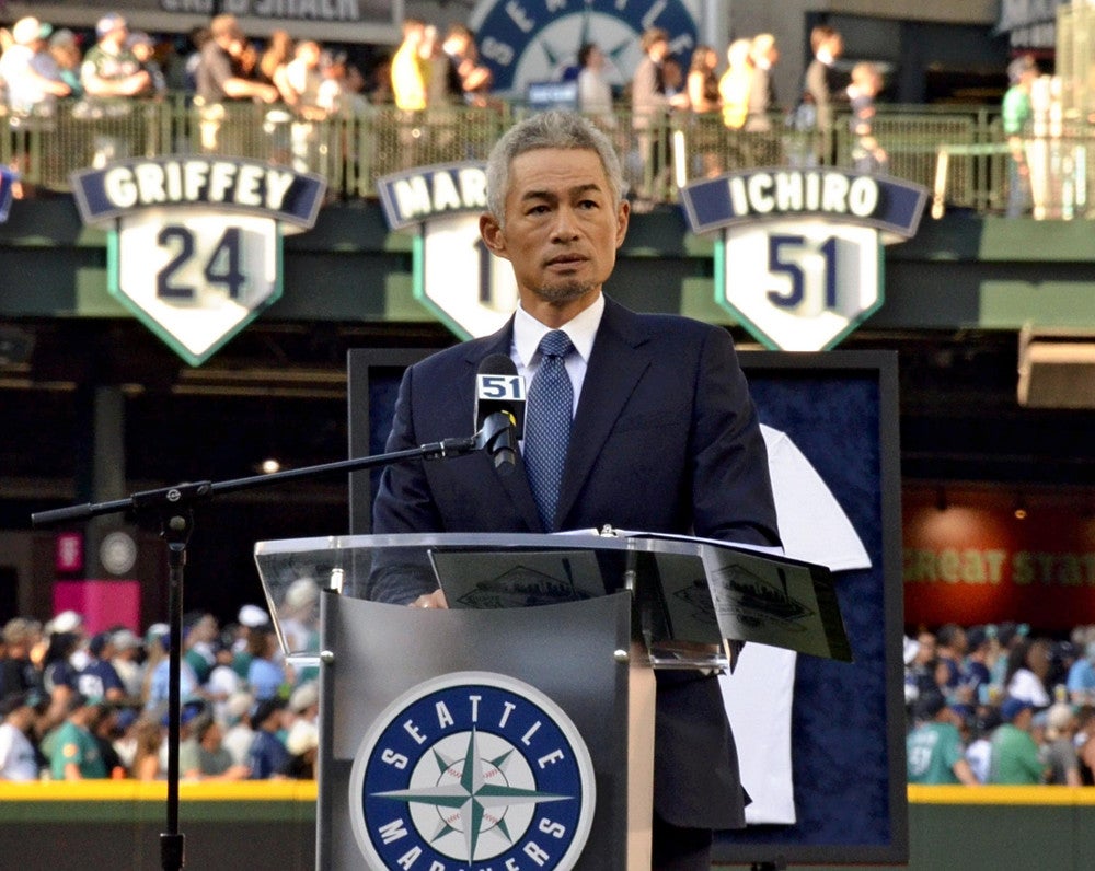 イチローさん「51」永久欠番でスピーチ「シアトル、ありがとう