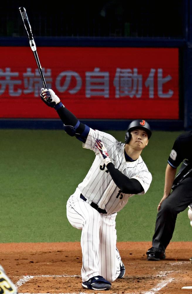 WBC侍ジャパン大谷翔平、阪神戦で2打席連続3ラン…「体調はまだ