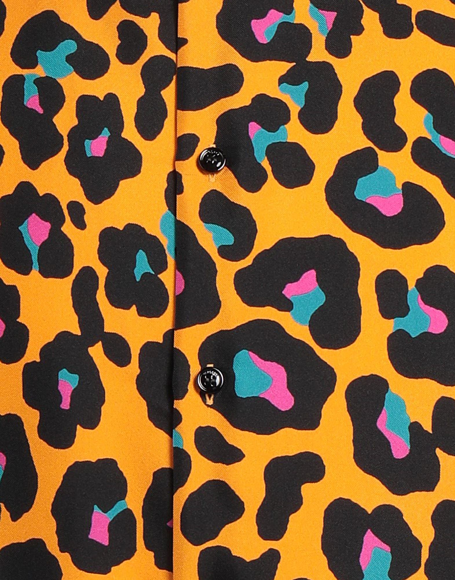 VERSACE Shirts | Orange Men's Patterned Shirt | YOOX