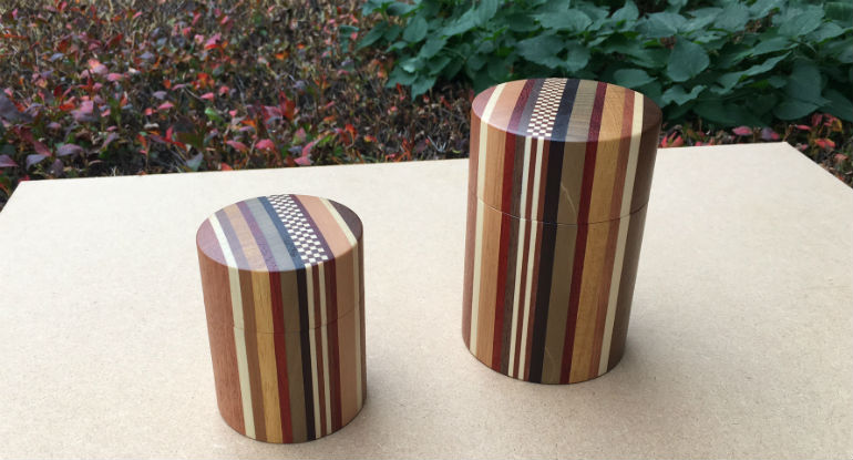 茶筒 | 製品紹介 | 伝統工芸品・箱根寄木細工 露木木工所