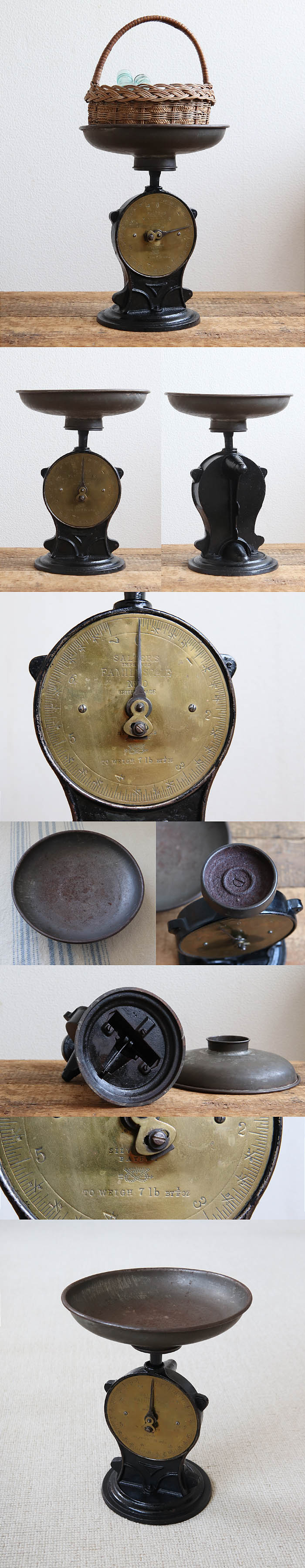 イギリス アンティーク SALTER スケール ソルター社 量り 真鍮文字盤