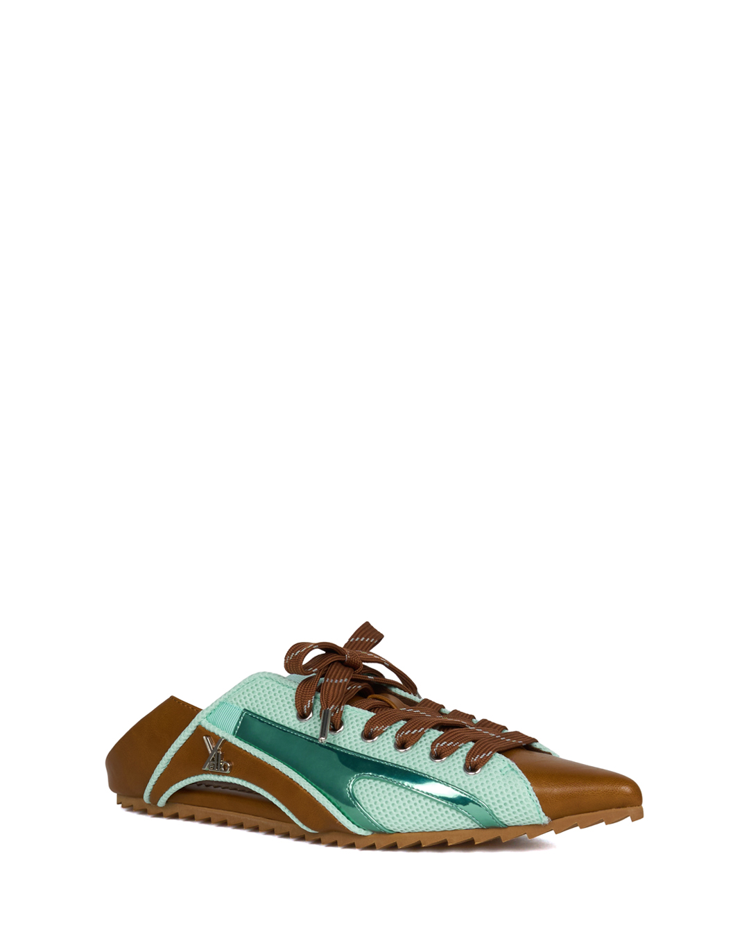 YELLO / CARAMEL MINT FLAT SNEAKER MULES
