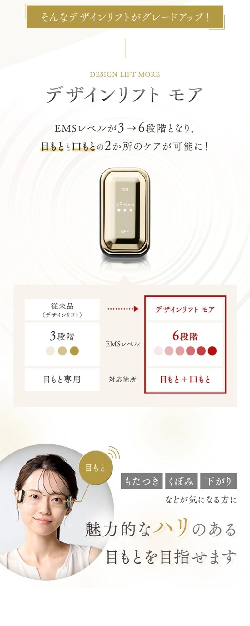 デザインリフトモア目もと＆口もとWケア4ヵ月コースD（C1）｜ヤーマン