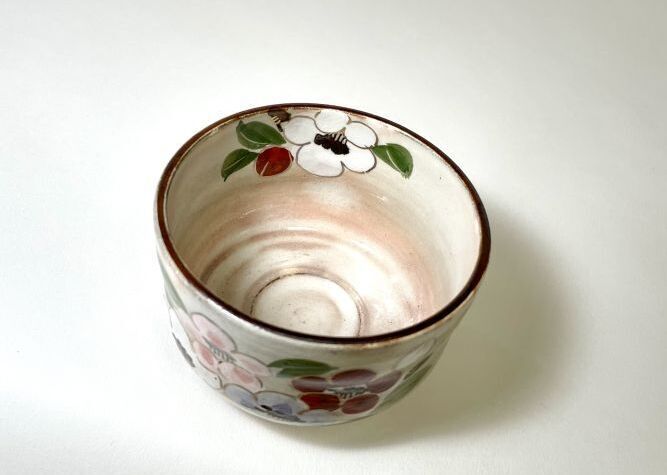 京焼 手描白刷毛椿画酒器揃 京焼 手描白刷毛椿画 酒器揃 京焼 手描白