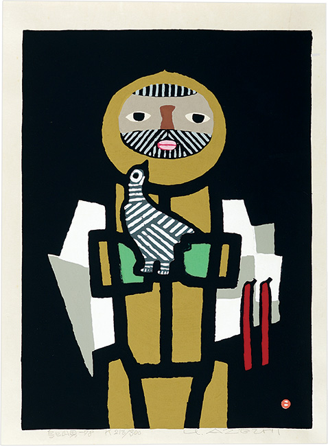 畦地梅太郎「鳥と山男」 | 山田書店美術部オンラインストア