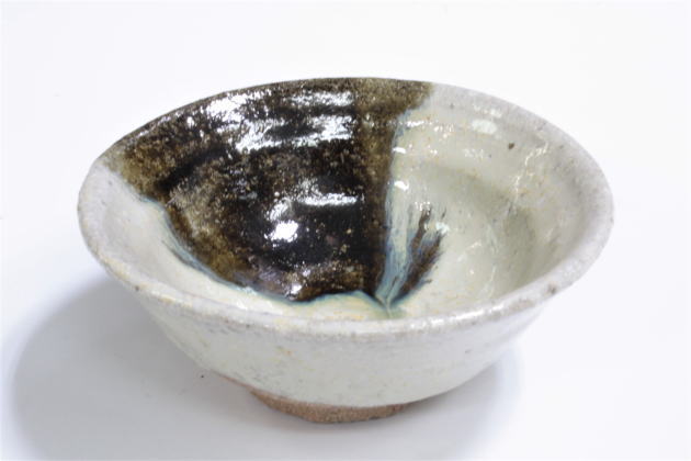 柳瀬美術店 / 西岡小十 「朝鮮唐津山盃-3」共箱[NISHIOKA Koju]Sake cup
