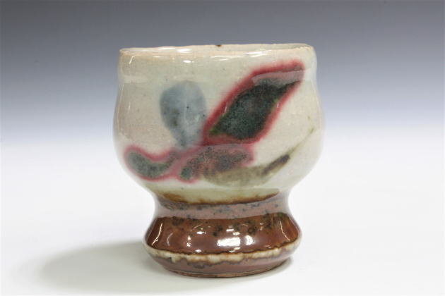 柳瀬美術店 / 河井寛次郎 「花戔-2」共箱[KAWAI Kanjiro]Sake cup