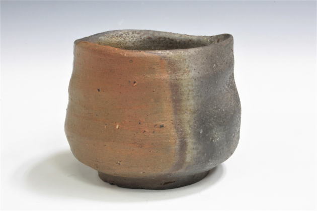 柳瀬美術店 / 中村六郎「備前酒呑-4」共箱[NAKAMURA Rokuro]Sake cup